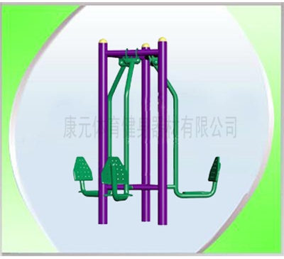 室外健身器材之三人坐蹬器